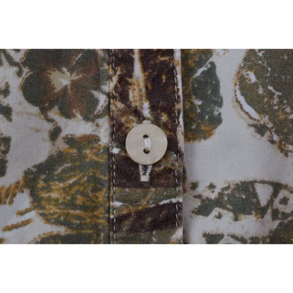 Vintage 90s Faded Button Down Jungle Shirt size‎ L - Picture 5 of 10